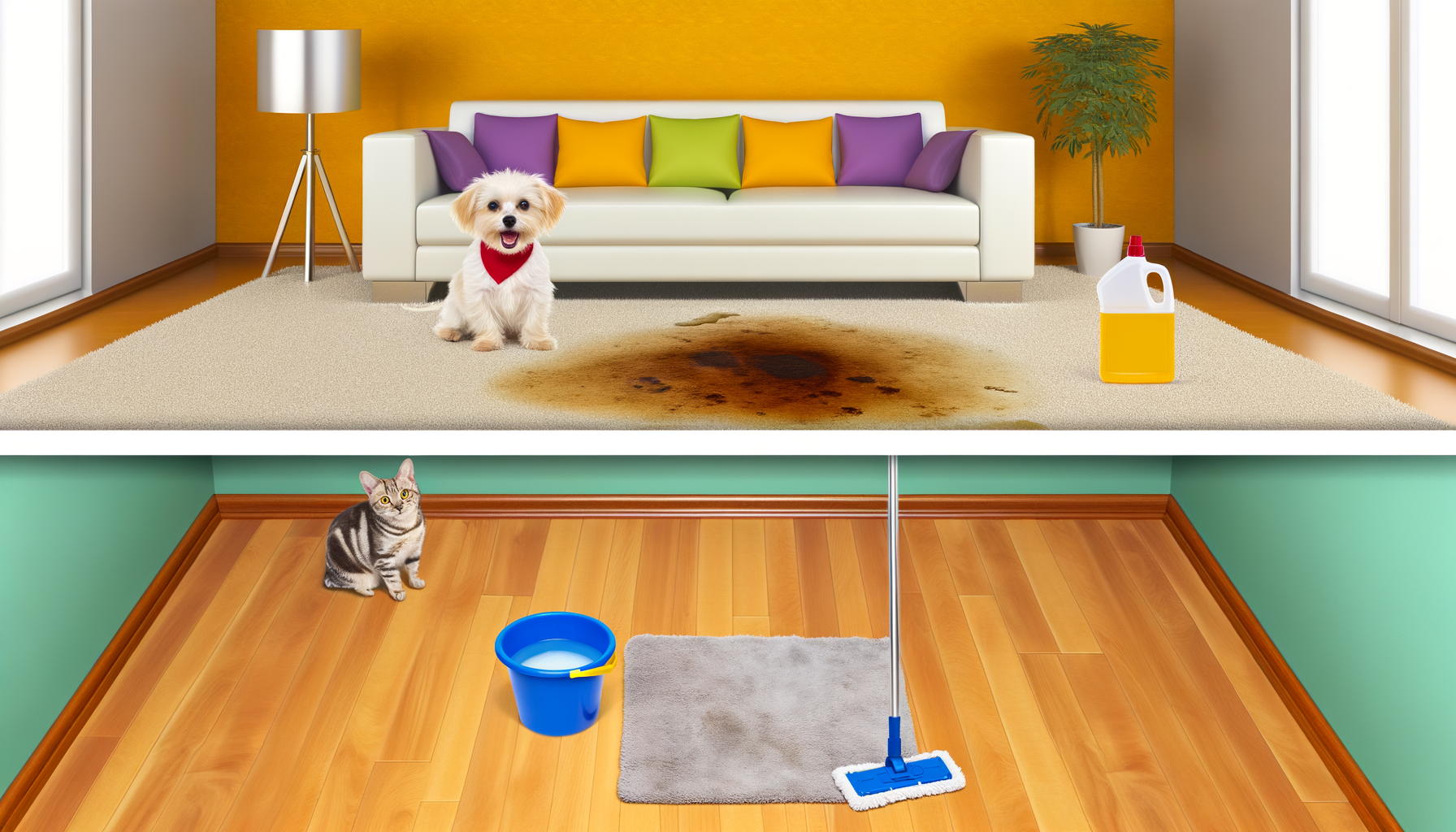 How to Clean Pet Stains from Carpets and Hard Floors: A Comprehensive Guide